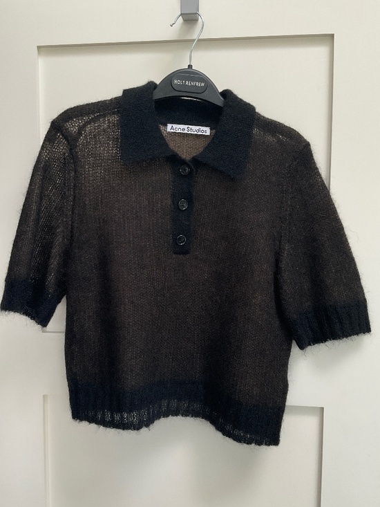 Acne Studios Sweaters - Acne Studios black/brown knit polo